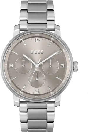 HUGO BOSS Multifunktionsuhr CONTENDER 1514127, Quarzuhr, Herrenuhr, Armbanduhr, Datum, Edelstahlarmband