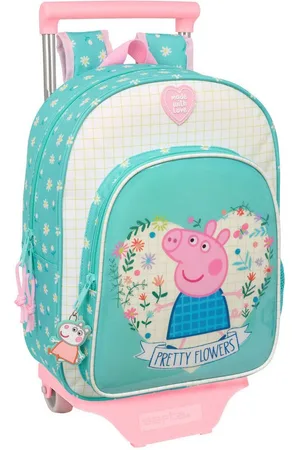 Peppa Pig Rucksack Kinder Rucksack mit Rädern Pretty flowers Gelb Minze 26 x 11 - Verkäufer: woolloom