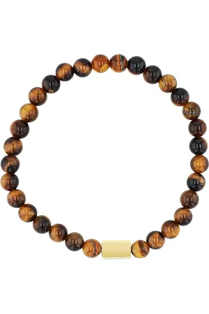 Akzent Armband Jareth Kugelarmband, Tiegerauge, gravurfähiges Edelstahlelement (Einzeln, inkl. Schmuckbox) - Verkäufer: Shaghafi GmbH
