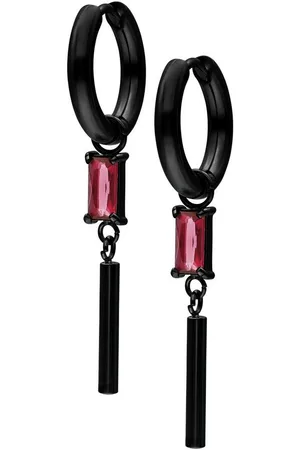 Wildcat Paar Creolen Little Square Crystal Hoops, Hochglanzpoliert,Wasserfest - Verkäufer:
