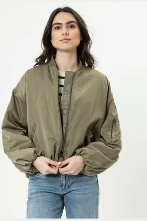 Herrlicher Bomberjacke Yayana Jacket Nylon Geraffter Saum mit bronzefarbenem Reißverschluss - Verkäufer: P-Graph GmbH Mode & mehr