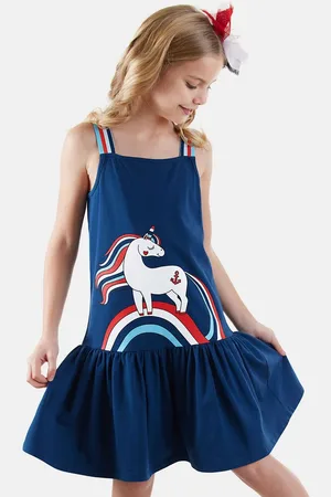 Denokids Sommerkleid Sailor Unicorn mit Einhorn-Aufdruck