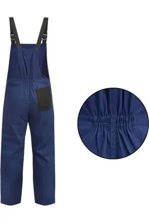 vidaXL Leinenhose Herren Latzhose Arbeitshose Größe M Blau - Verkäufer: Traumpreisfabrik