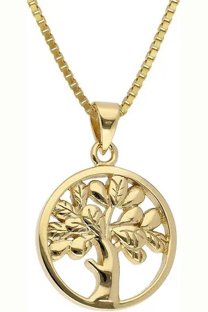 trendor Kette mit Anhänger Anhänger Lebensbaum Gold 333/8K mit goldplattierter Silberkette - Verkäufer: uhrcenter