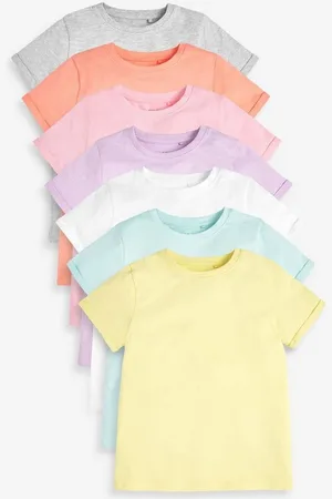 Next T-Shirt Einfarbige T-Shirts in Pastelltönen, 7er-Pack (7-tlg) - Verkäufer: Germany GmbH