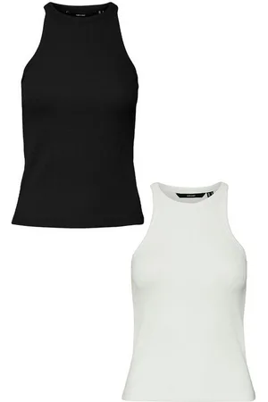 VERO MODA Shirttop Shirt 2er-Set enges Tank Top Rundhals ohne Ärmel (2-tlg) VMCHLOE SHORT TANK TOP GA JRS NOOS - Verkäufer: ARIZONAS