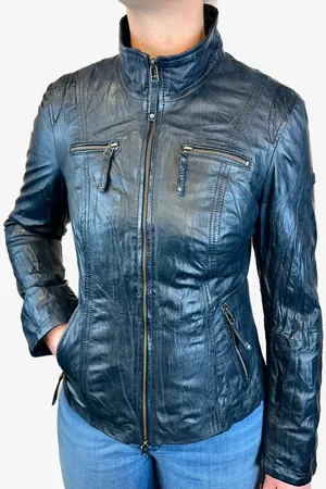 Cabrini Lederjacke aus feinstem Lammnappa Crinkle Effekt - Verkäufer: Marisha Pesch, GmbH