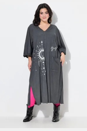 Angel of Style Longshirt Oversize-Shirt moderner Print Seitenschlitze - Verkäufer: Popken Fashion Group