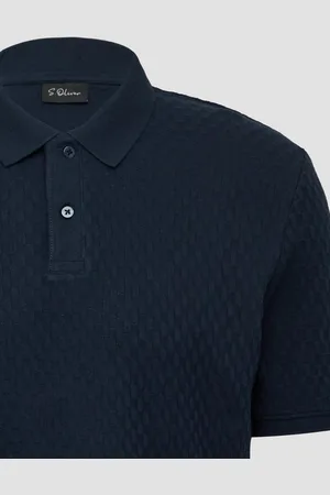 QS by s.Oliver Kurzarmshirt Poloshirt aus strukturiertem Jersey - Verkäufer: s.Oliver