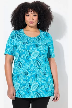 Ulla Popken Longshirt Longshirt A-Linie Rundhalsausschnitt Halbarm - Verkäufer: Popken Fashion Group