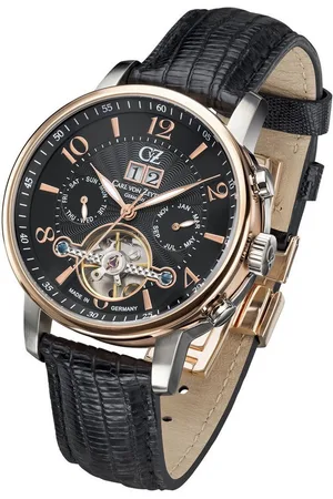 CARL VON ZEYTEN Automatikuhr Bühl CVZ0029RBK, Armbanduhr, Herrenuhr, Made in Germany, Mechanische Uhr, offene Unruhe