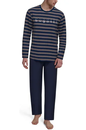 Bugatti Pyjama Herren Pyjama quergestreift (1 tlg) - Verkäufer: MASKADOR GmbH (Herstellerverkauf)