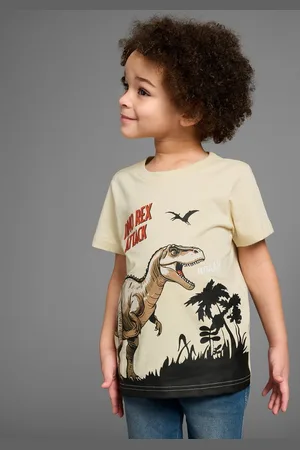 Kidsworld T-Shirt Druck: DINO REX ATTACK, mit großem Saum-Druck