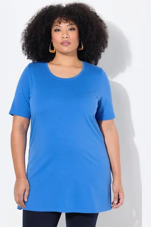 Ulla Popken Longshirt Longshirt A-Linie Rundhalsausschnitt Halbarm - Verkäufer: Popken Fashion Group