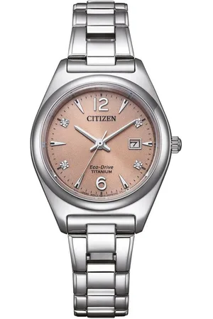 Citizen Solaruhr EW2601-81Z, Armbanduhr, Damenuhr, Titan, Datum, Saphirglas