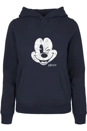 Absolute Cult Kapuzenpullover Damen Ladies Mickey Mouse - Distressed Hoody (1-tlg)