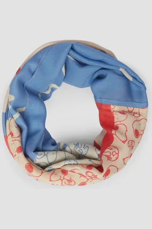 QS by s.Oliver Halstuch Loopschal aus Viskose mit Snoopy® Artwork, Artwork - Verkäufer: