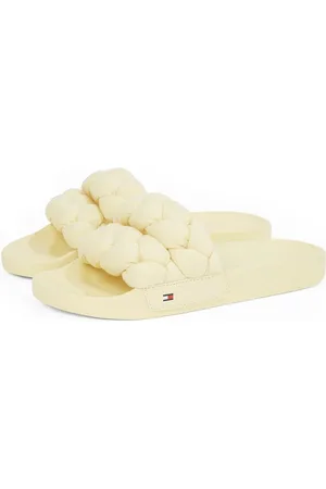 Tommy Hilfiger TJW BRAIDED SLIDE Pantolette, Sommerschuh, Flats, Schlupfschuh, geflochtene, wattierte Bandage