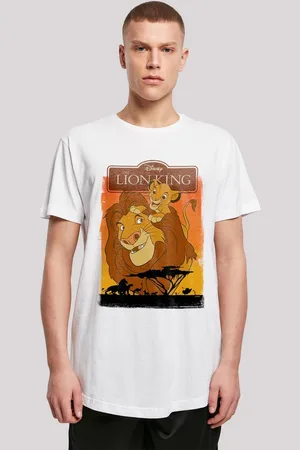 F4NT4STIC T-Shirt Disney Der König der Löwen Simba und Mufasa Herren,Premium Merch,Lang,Longshirt,Bedruckt