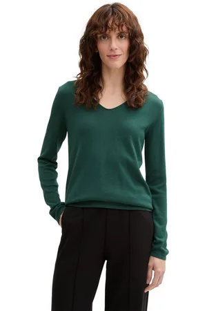 TOM TAILOR Strickpullover Dünner Strickpullover Basic V-Ausschnitt Stretch Sweater sweater basic v-neck - Verkäufer: ARIZONAS