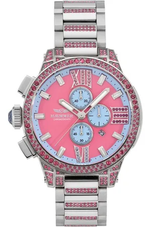 Hämmer Chronograph EMINENT JUICY, EB-002, Quarzuhr, Damenuhr, Datum, Stoppfunktion, Saphirglas, Edelstahlarmband
