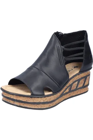 Rieker Keilsandalette, Sommerschuh, Sandale, Keilabsatz, mit Innen-Reißverschluss