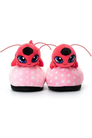 corimori Miraculous Ladybug Tikki & Plagg, super weiche Plüsch Hausschuhe (Packung) EU Einheitsgröße 34-44, Kwami Tikki für Kinder und Erwachsene - Verkäufer: GmbH