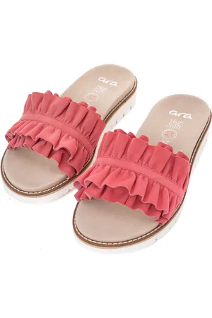 ARA KENT Pantolette, Slides, Flats, Sandale mit geraffter Bandage