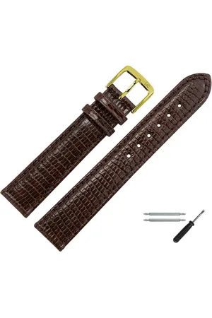 MARBURGER Uhrenarmband 16mm Leder Eidechse Schuppung - Verkäufer: