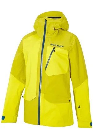 Ziener Skijacke Herren Skijacke Torid Team Serie citrus yellow Wasserdichter, hinterlegter Frontreißverschluss mit Kinnschutz - Verkäufer: muskelkatersport