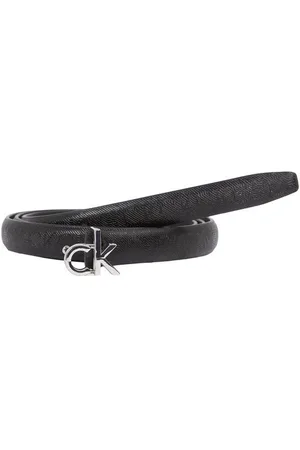 Calvin Klein Ledergürtel CK BUCKLE SKINNY BELT 1.5_MONO mit Logo-Print