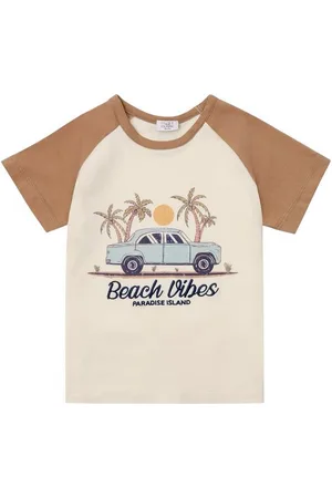 Hust & Claire T-Shirt Anton (1-tlg) Kinder T-Shirt Anton – Sommerliches Shirt mit Beach-Vibes-Print - Verkäufer: Kiki Kindermode Sweet Kids