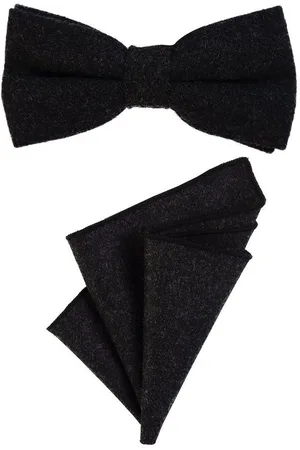 DonDon Fliege Schleife und Einstecktuch aus Baumwolle (Packung, 2-St) bereits gebunden, Tweed-Look, 2er Set - Verkäufer: urban-styles