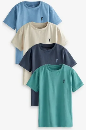 Next T-Shirt 4er-Pack Kurzarm-T-Shirts mit Hirsch-Stickerei (4-tlg) - Verkäufer: Germany GmbH