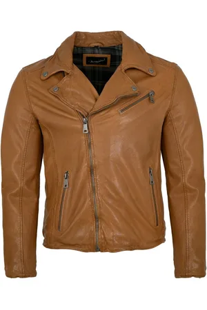 Mauritius Lederjacke MMThalas - Herren Lederjacke Bikerjacke Lammnappa caramel - Verkäufer: Lederjacken24
