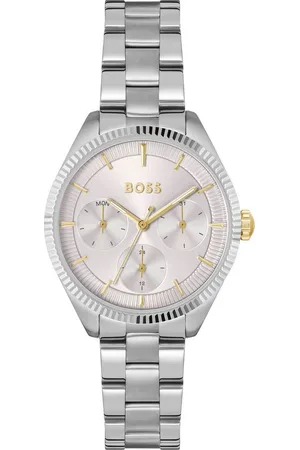 HUGO BOSS Multifunktionsuhr SAGE SPORT 1502800, Quarzuhr, Armbanduhr, Damenuhr, Edelstahlarmband, analog