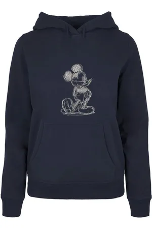 Absolute Cult Kapuzenpullover Damen Ladies Mickey Mouse - Sketch Kick Hoody (1-tlg)