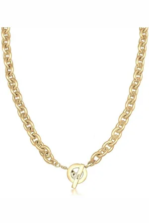 Elli Kette ohne Anhänger Ankerkette Grob Glieder Unisex 925 Silber rhodiniert