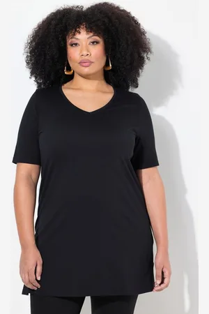 Ulla Popken Longshirt Longshirt A-Linie V-Ausschnitt Halbarm - Verkäufer: Popken Fashion Group