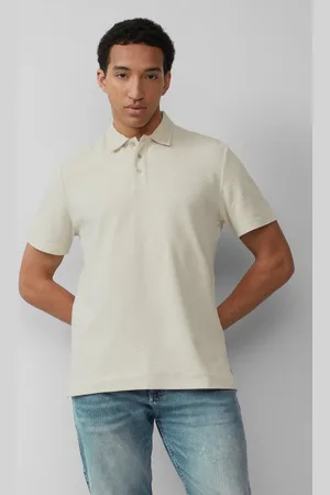 QS by s.Oliver Kurzarmshirt Strukturiertes Poloshirt aus Baumwollmix Label-Patch - Verkäufer: