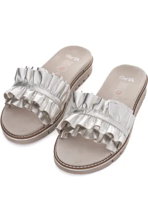 ARA KENT Pantolette, Slides, Flats, Sandale mit geraffter Bandage