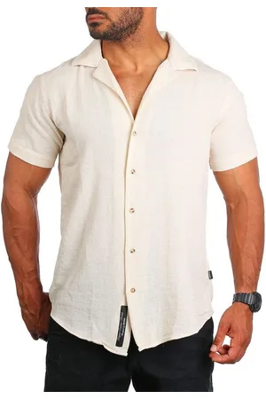 Carisma Kurzarmhemd Herren Sommer Hemd trendig luftig grob gewebt retro Look 9180 Regular Kurzarm Kentkragen Uni - Verkäufer: fresh-style