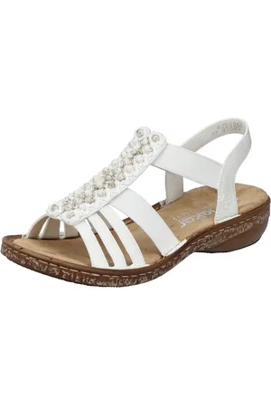 Rieker Sandale, Sommerschuh, Sandalette, Keilabsatz, mit Gummizüge