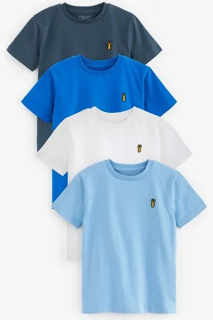 Next T-Shirt 4er-Pack Kurzarm-T-Shirts mit Hirsch-Stickerei (4-tlg) - Verkäufer: Germany GmbH