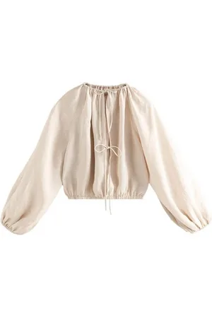 Next Langarmshirt Langarm-Oberteil Boho-Top aus 100 % Leinen (1-tlg) - Verkäufer: Germany GmbH