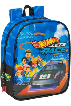 Hot Wheels Rucksack Kinder Rucksack Lets race Blau Schwarz 22 x 27 x 10 cm - Verkäufer: woolloom