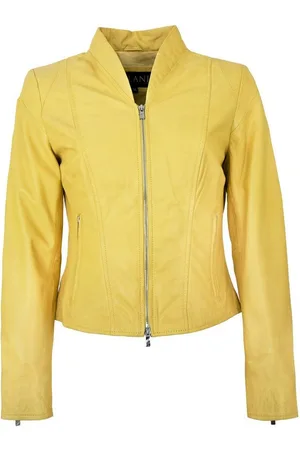 Jilani Lederjacke Tulip Echtleder Damen Lederjacke Lammnappa hellgelb - Verkäufer: Lederjacken24