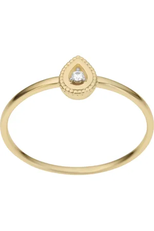 Firetti Fingerring Schmuck Geschenk Gold 333 Damenring Goldring Tropfenform bicolor, mit Brillant