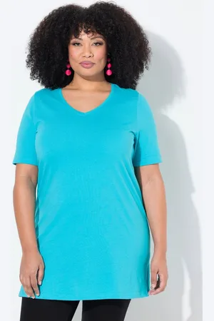 Ulla Popken Longshirt Longshirt A-Linie V-Ausschnitt Halbarm - Verkäufer: Popken Fashion Group