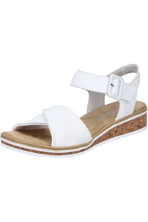 Rieker Sandalette, Keilsandale, Sommerschuh, Urlaubsschuh mit Klettriemchen